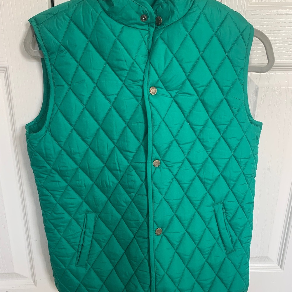Janie and Jack Green Quilted Vest